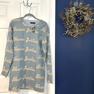 NWT Women’s Shane Justin Chambray Logo Dress Size XS
